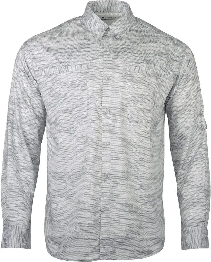 Paragon 709 Buxton Sublimated Long Sleeve Fishing Shirt - Aluminum