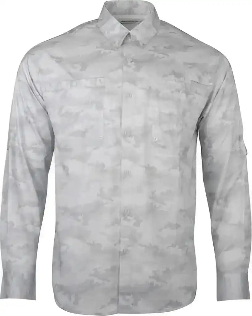 Paragon 709 Buxton Sublimated Long Sleeve Fishing Shirt Aluminum