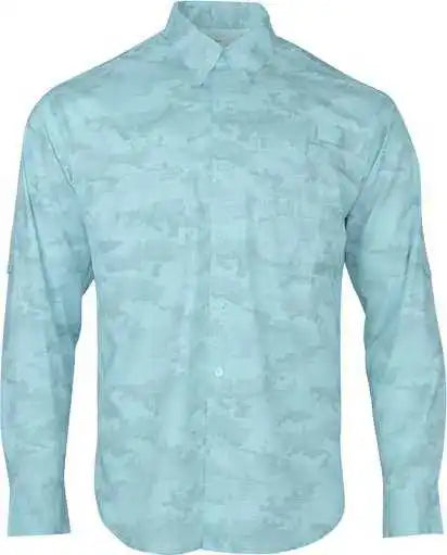 Paragon 709 Buxton Sublimated Long Sleeve Fishing Shirt Aqua Blue