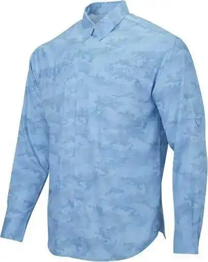 Paragon 709 Buxton Sublimated Long Sleeve Fishing Shirt - Blue Mist