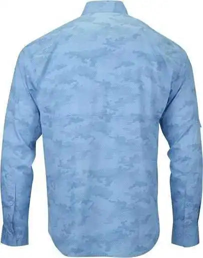 Paragon 709 Buxton Sublimated Long Sleeve Fishing Shirt - Blue Mist