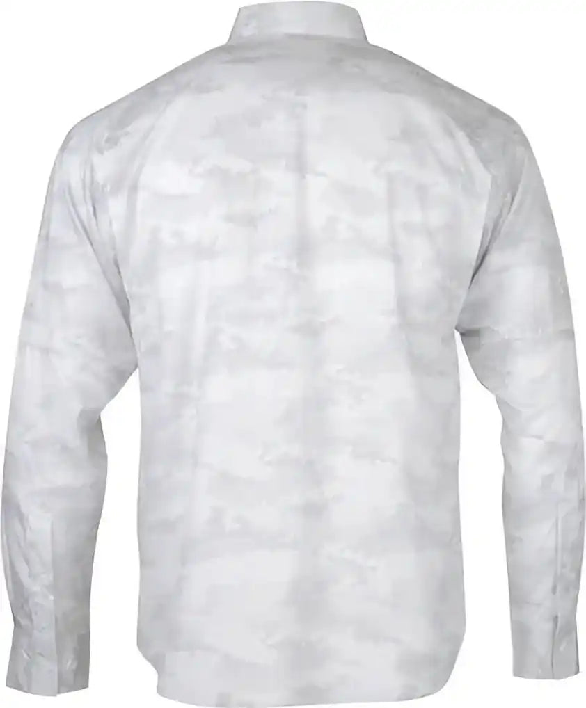 Paragon 709 Buxton Sublimated Long Sleeve Fishing Shirt White