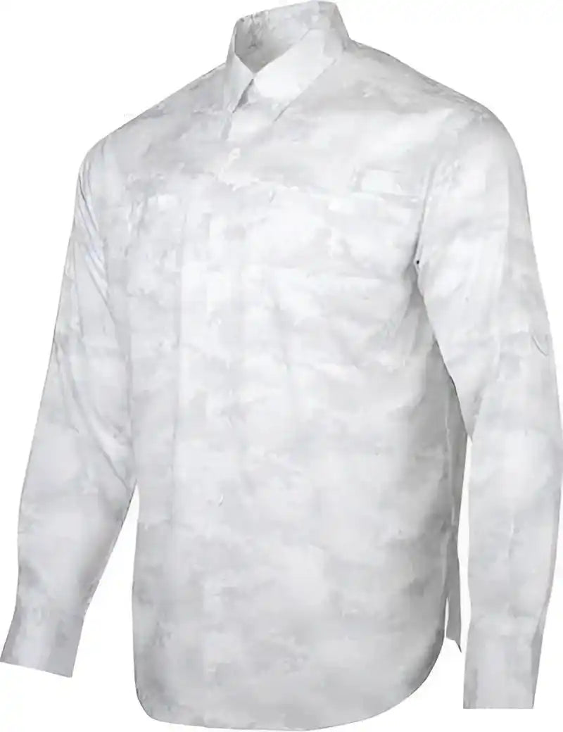 Paragon 709 Buxton Sublimated Long Sleeve Fishing Shirt White