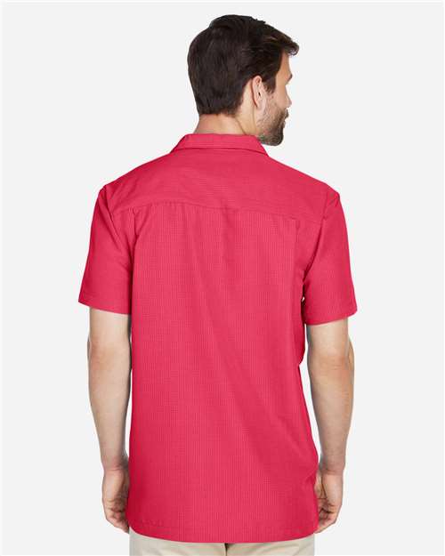 Parrot Red Men&#39;s Barbados Textured Camp Shirt - M560