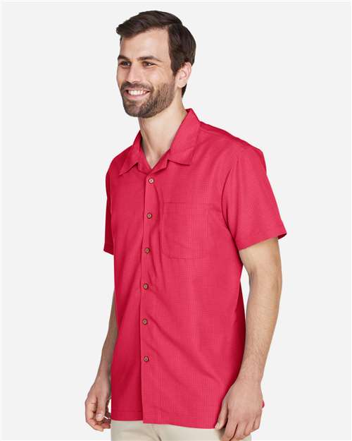 Parrot Red Men&#39;s Barbados Textured Camp Shirt - M560