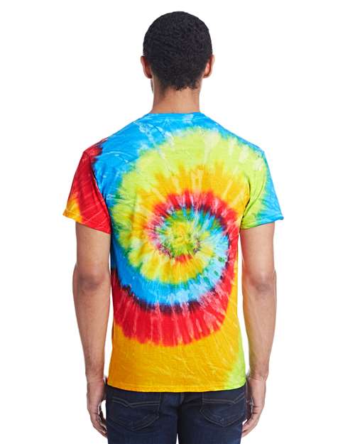 Pastel Neon Multi-Color Tie-Dyed T-Shirt - CD1000
