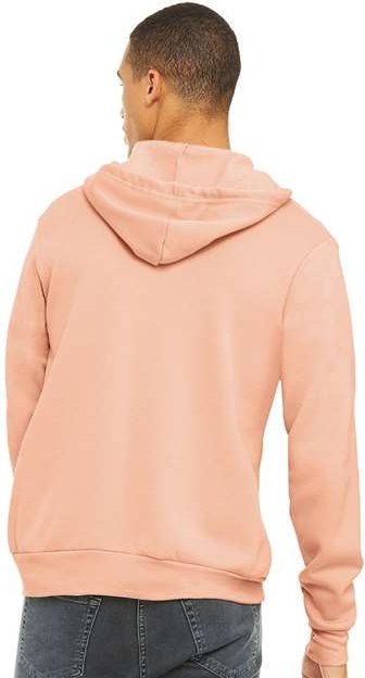 Peach Sponge Fleece Full-Zip Hoodie - 3739