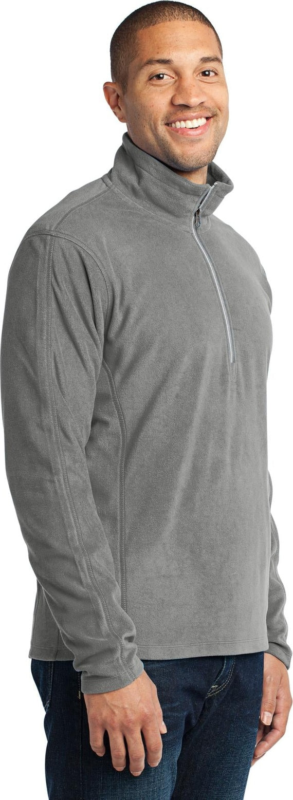 Pearl Grey Port Authority Microfleece 1/2-Zip Pullover. F224