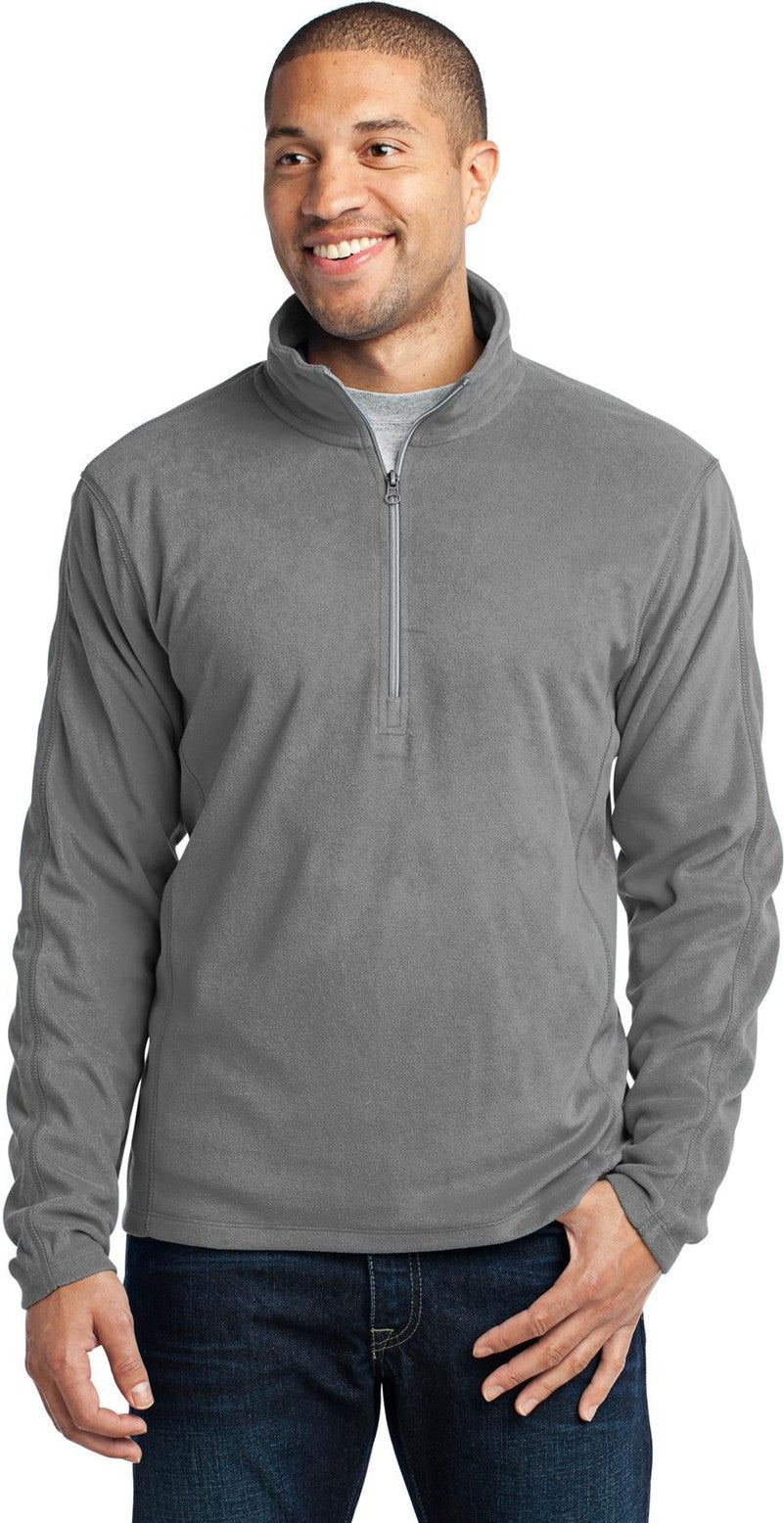 Pearl Grey Port Authority Microfleece 1/2-Zip Pullover. F224
