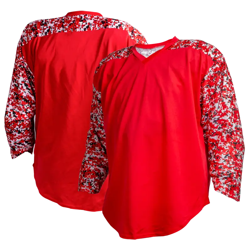 Pearsox Air Mesh Hockey Jersey Camo - Scarlet