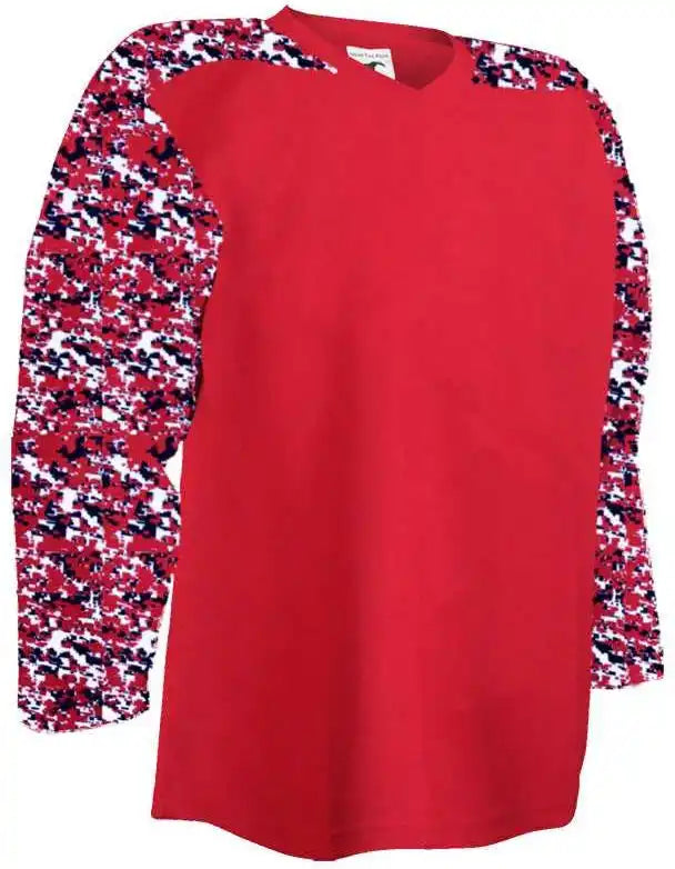 Pearsox Air Mesh Hockey Jersey Camo - Scarlet