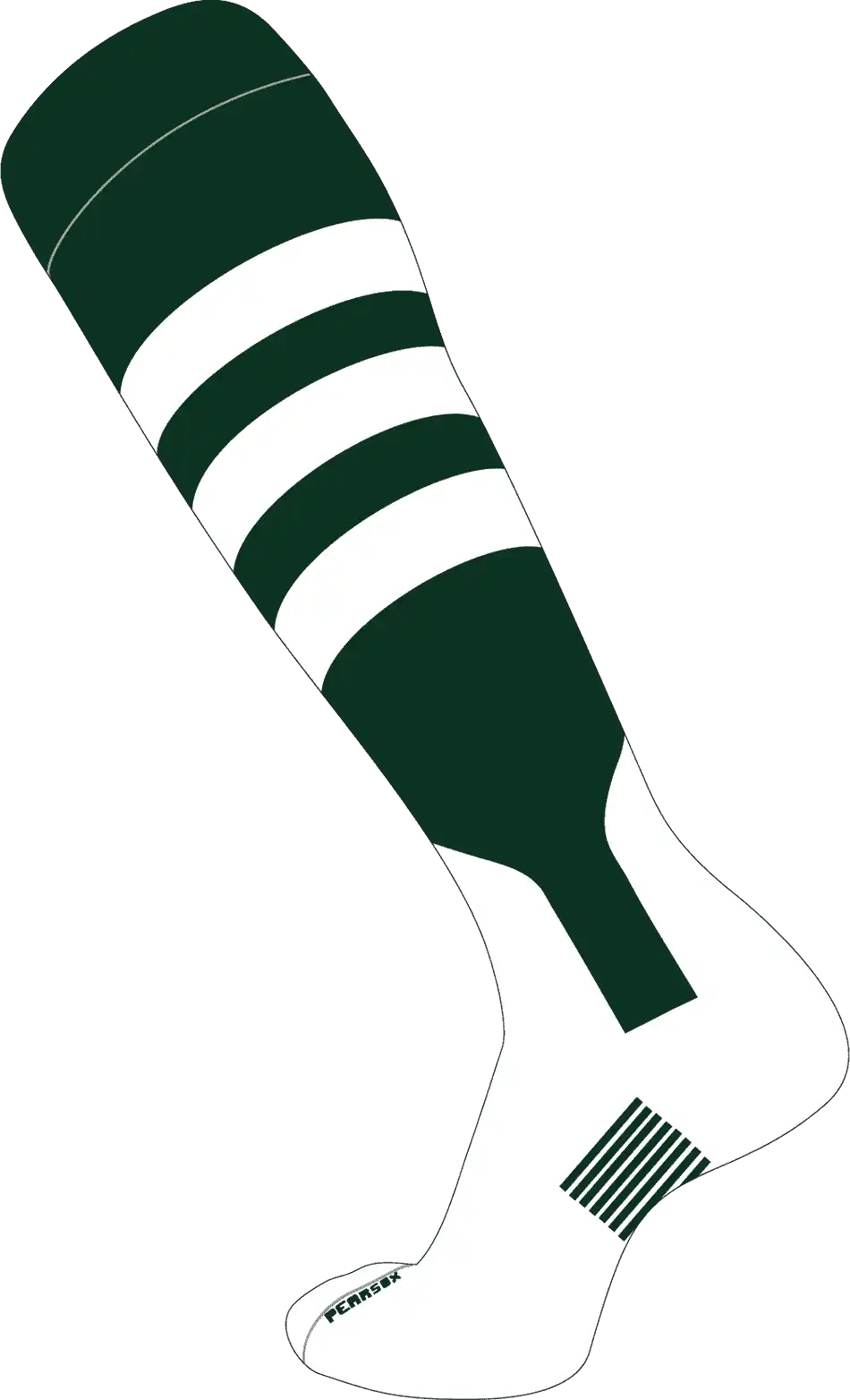 Pearsox Double Play Knee Hight Socks - Forest White