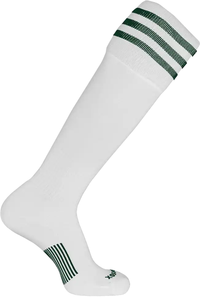 Pearsox Euro 3-stripe Knee High Socks - White 3 Forest Stripes