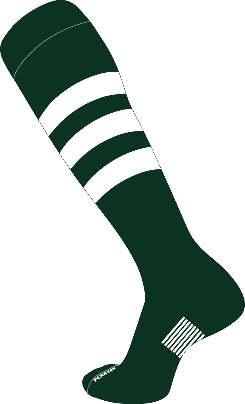 Pearsox Slugger Knee High Socks - Forest White