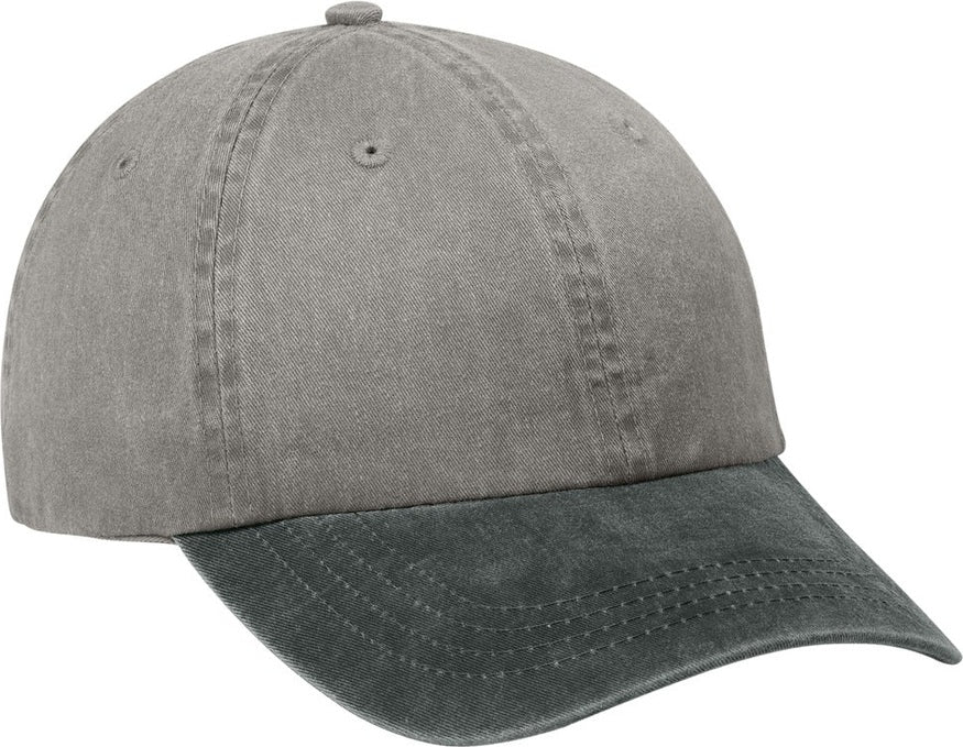 Pebble/Black Port Authority Two-Tone Pigment-Dyed Cap. CP83