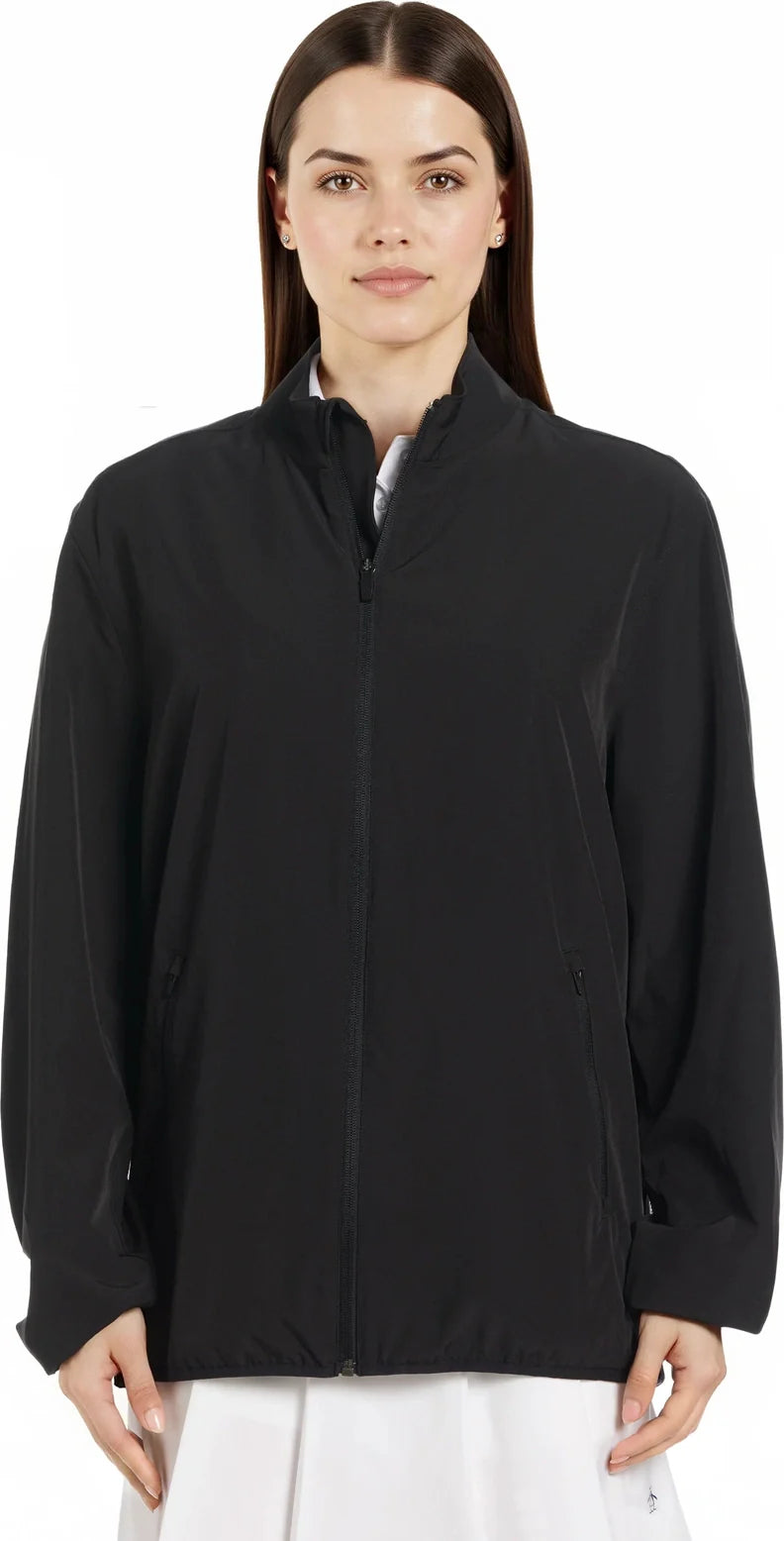 Penguin Golf Ogjsg0b2 Lightweight Performance Long Sleeve Jacket - Caviar / Adult Xs
