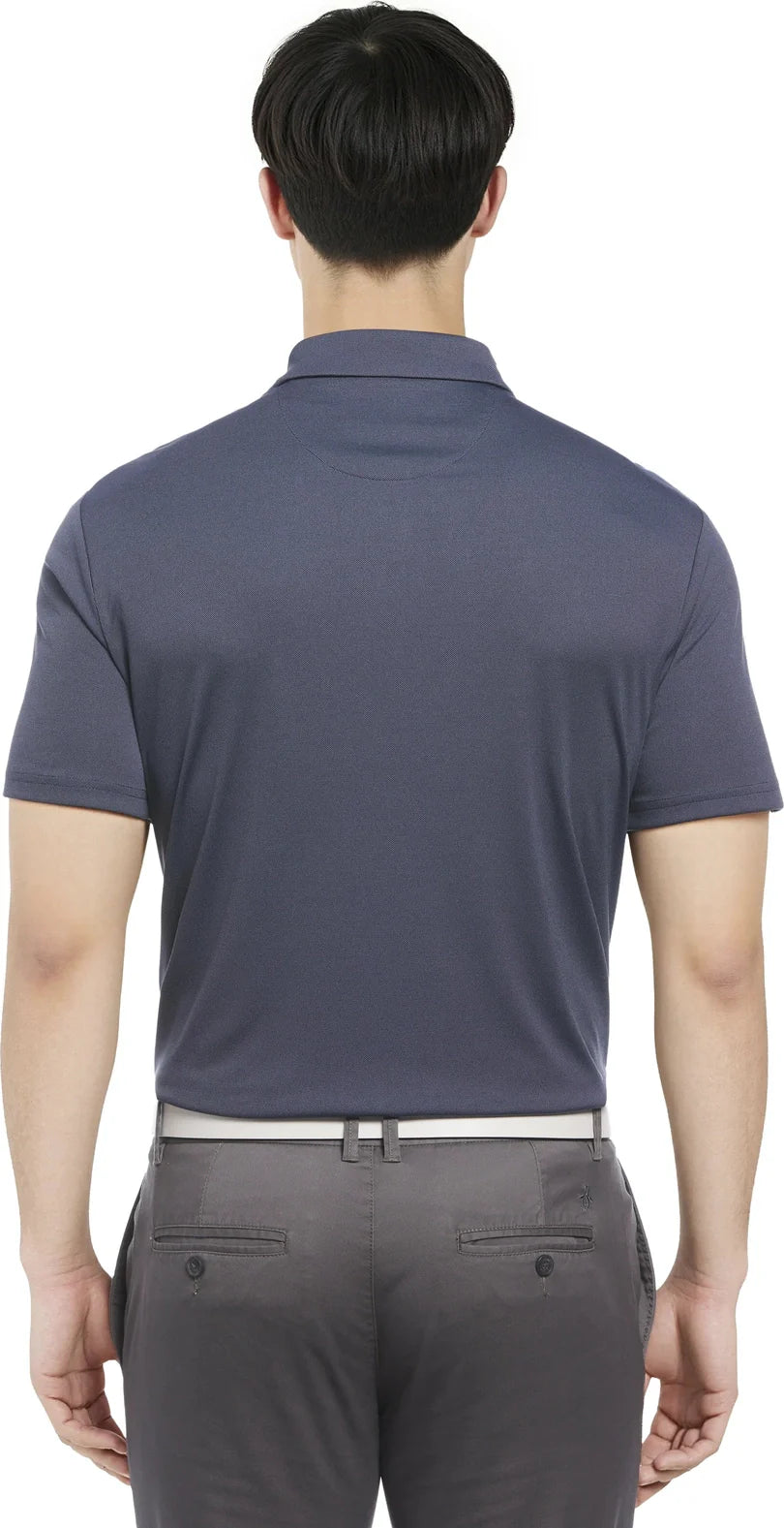 Penguin Golf Ogkba001 Men’s Short Sleeve Oxford Polo - Black Iris Blue Heather - Adult s