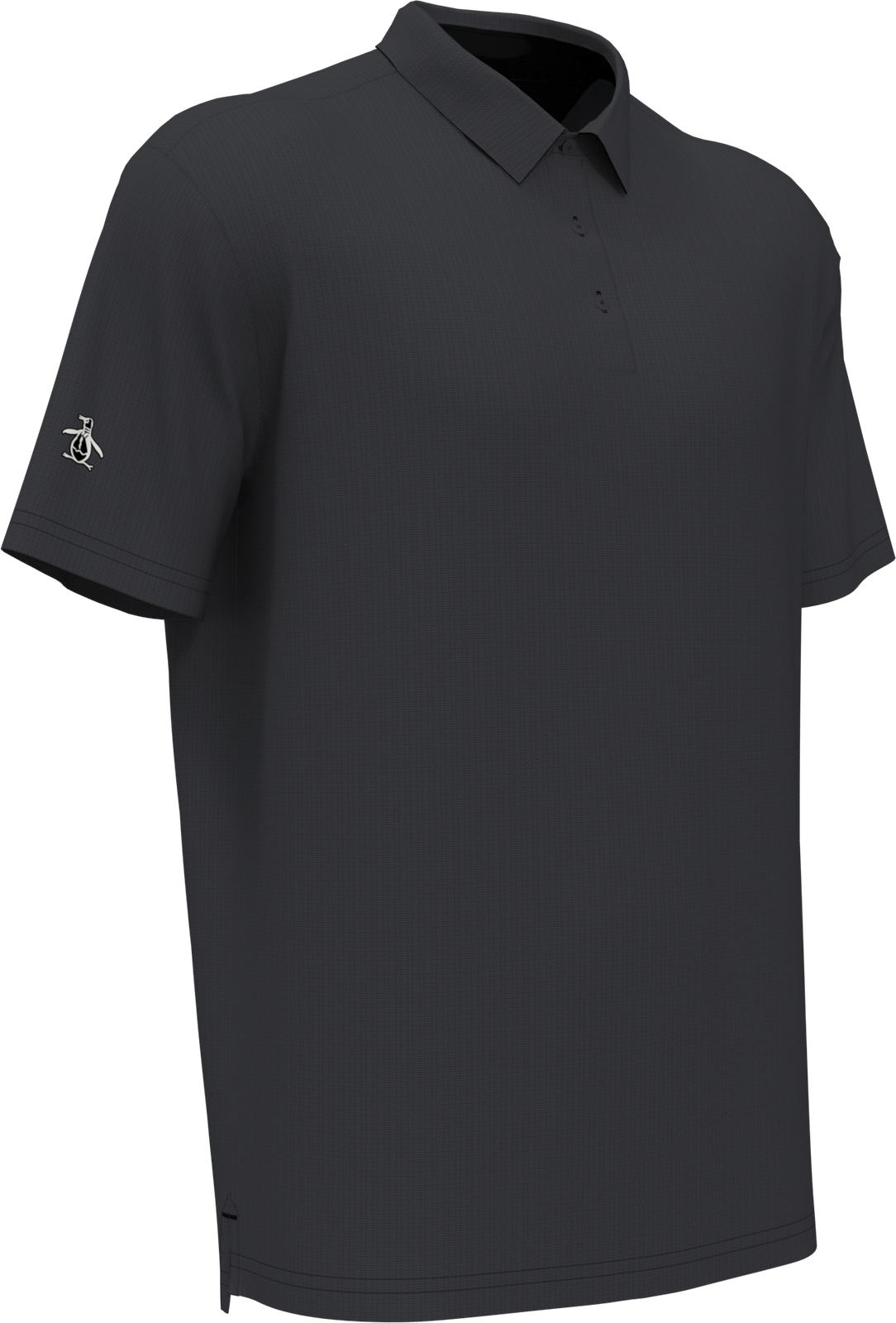 Penguin Golf Ogkba001 Men’s Short Sleeve Oxford Polo - Caviar Black