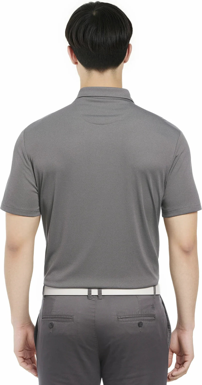 Penguin Golf Ogkba001 Men’s Short Sleeve Oxford Polo - Caviar Grey - Adult l