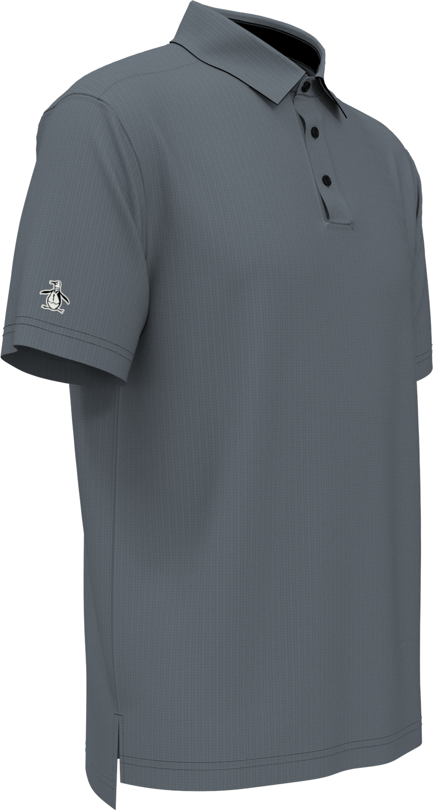 Penguin Golf Ogkba001 Men’s Short Sleeve Oxford Polo - Caviar Grey