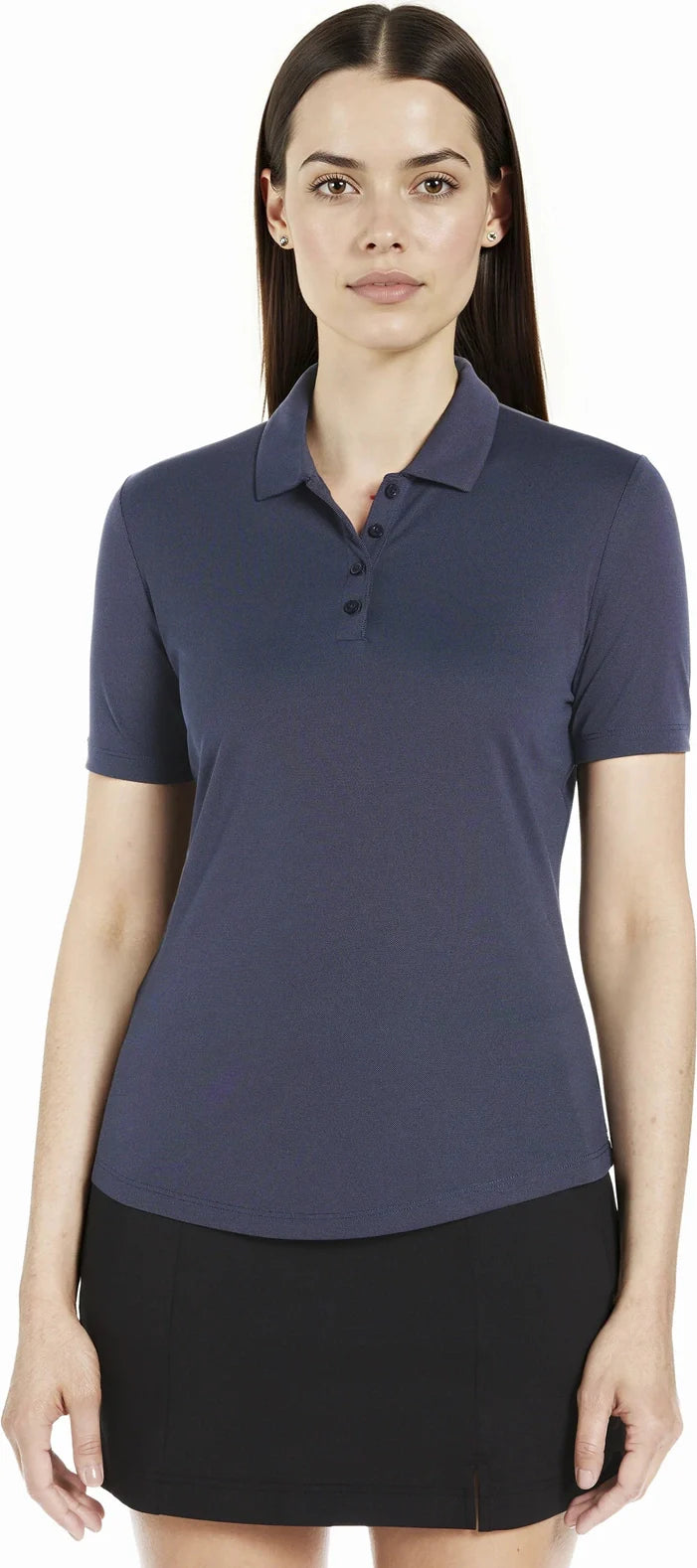 Penguin Golf Ogkba002 Women’s Oxford Polo - Black Iris Blue Heather - Ladies s