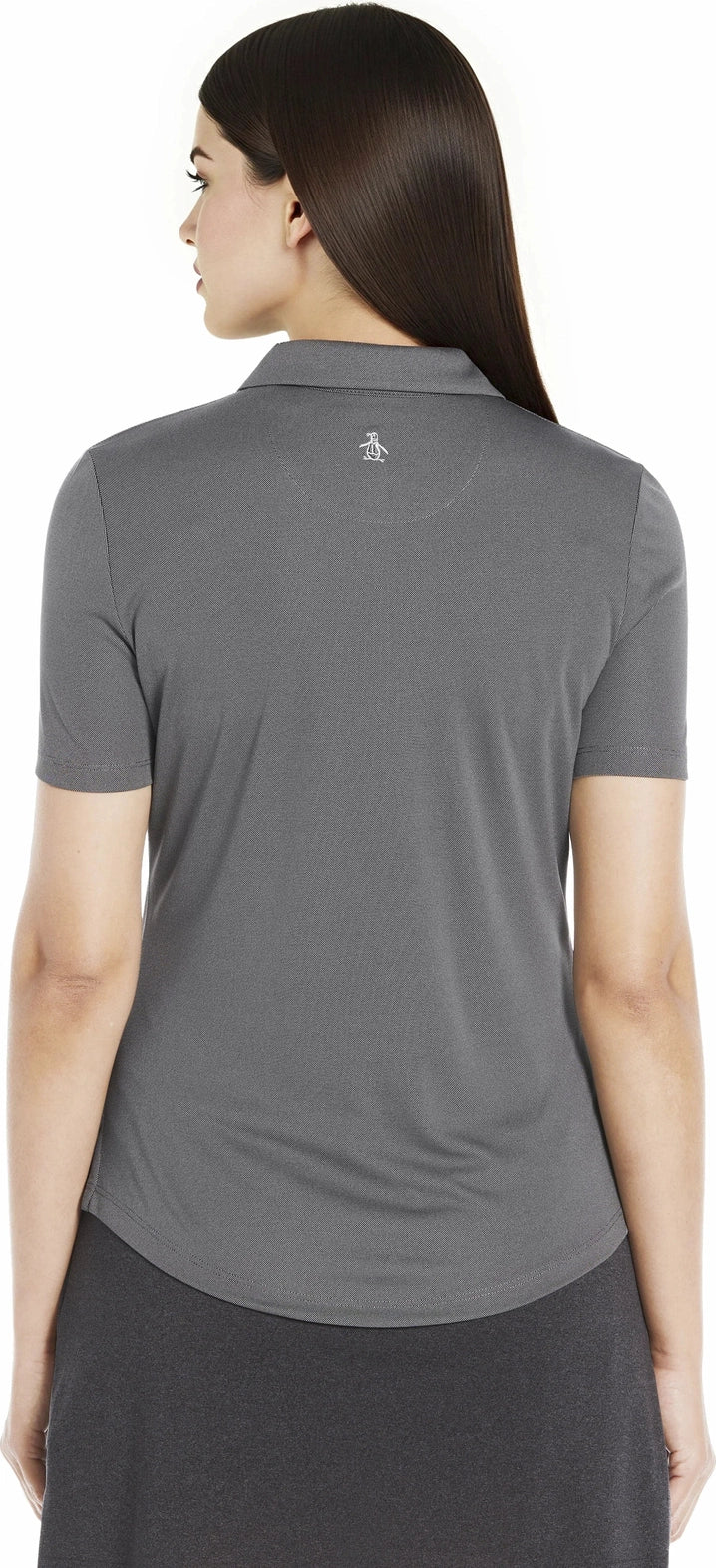 Penguin Golf Ogkba002 Women’s Oxford Polo - Caviar Grey - Ladies 3xl