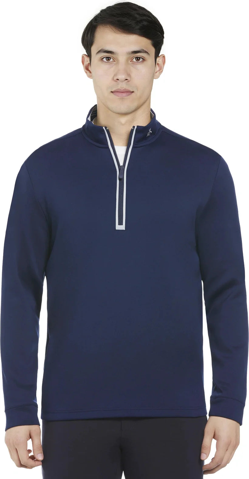 Penguin Golf Ogksa049 Clubhouse Long Sleeve Mock Pullover - Black Iris - Adult Xs