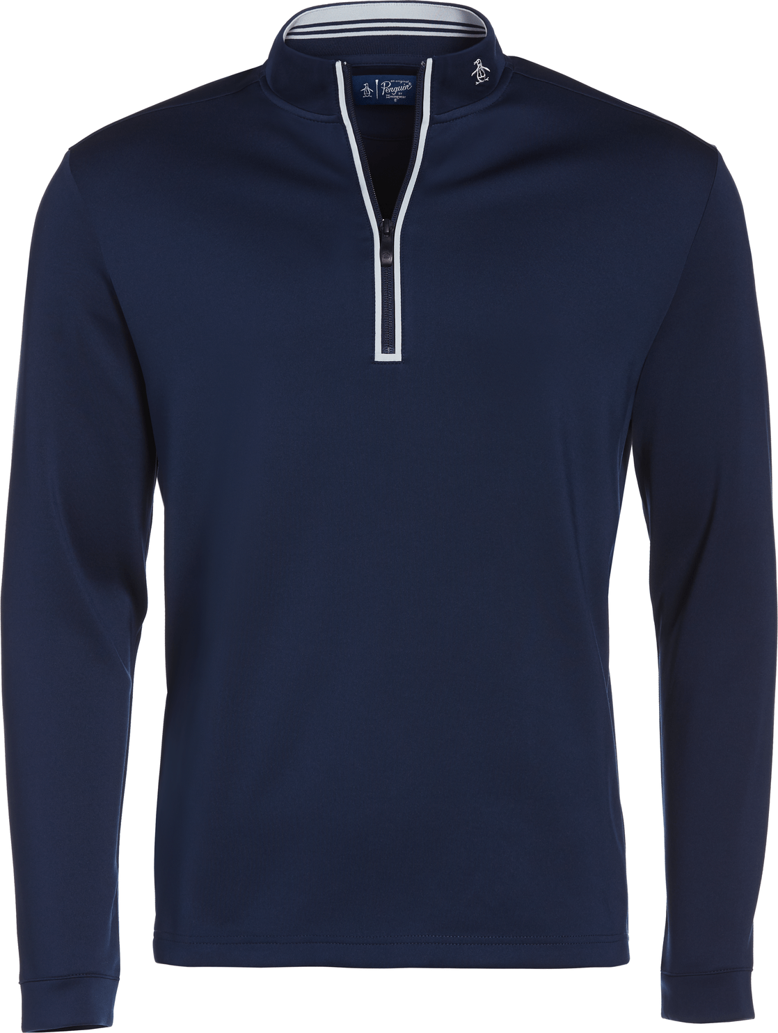 Penguin Golf Ogksa049 Clubhouse Long Sleeve Mock Pullover - Black Iris