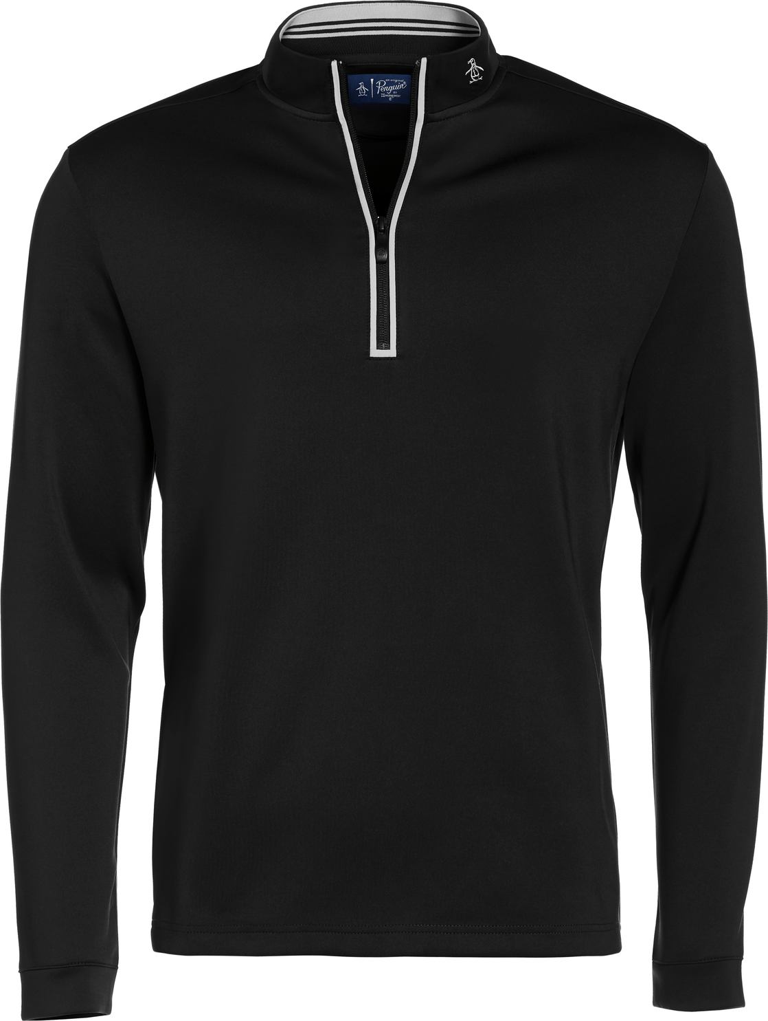 Penguin Golf Ogksa049 Clubhouse Long Sleeve Mock Pullover - Caviar