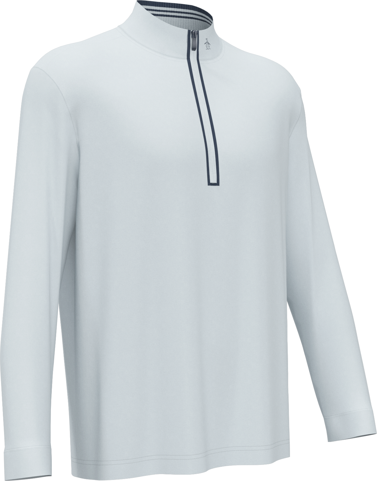 Penguin Golf Ogksa049 Clubhouse Long Sleeve Mock Pullover - Pearl Blue