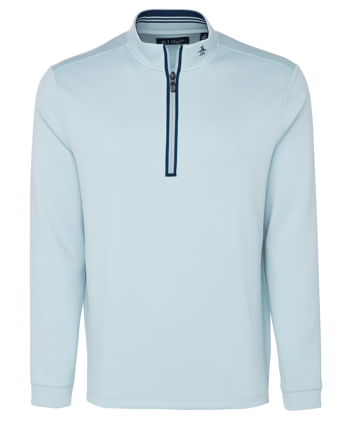Penguin Golf Ogksa049 Clubhouse Long Sleeve Mock Pullover - Pearl Blue