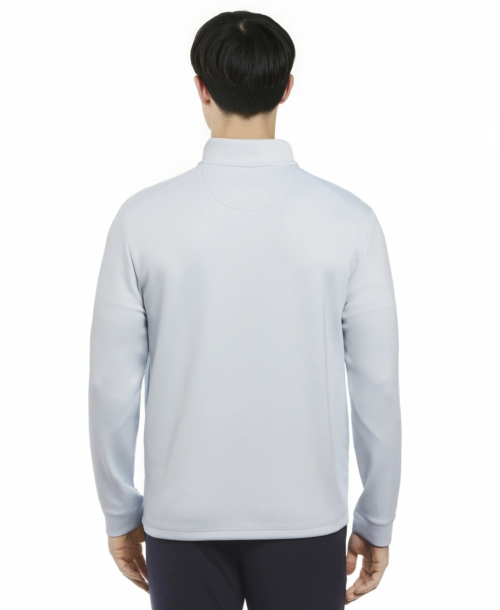 Penguin Golf Ogksa049 Clubhouse Long Sleeve Mock Pullover - Pearl Blue - Adult Xs