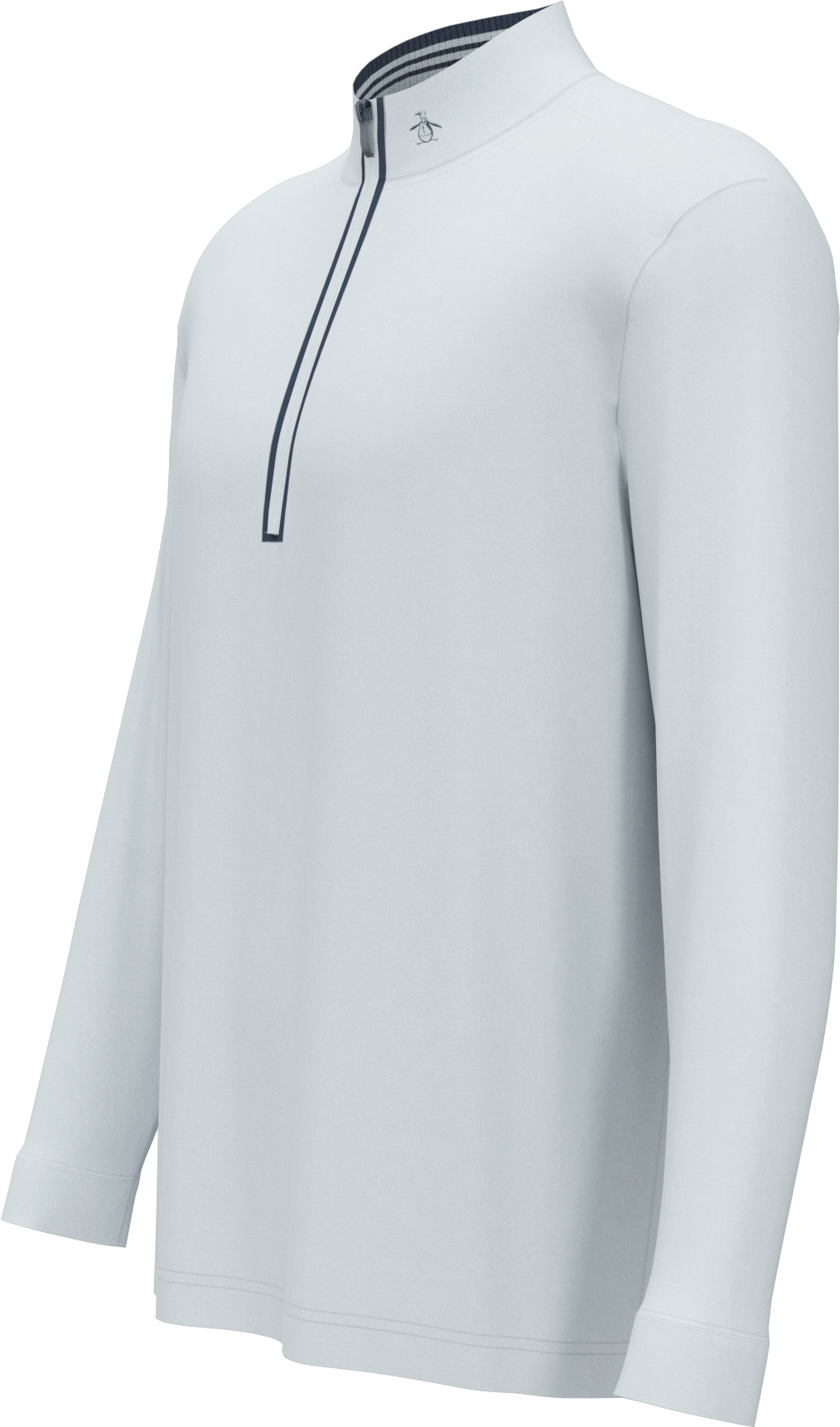 Penguin Golf Ogksa049 Clubhouse Long Sleeve Mock Pullover - Pearl Blue