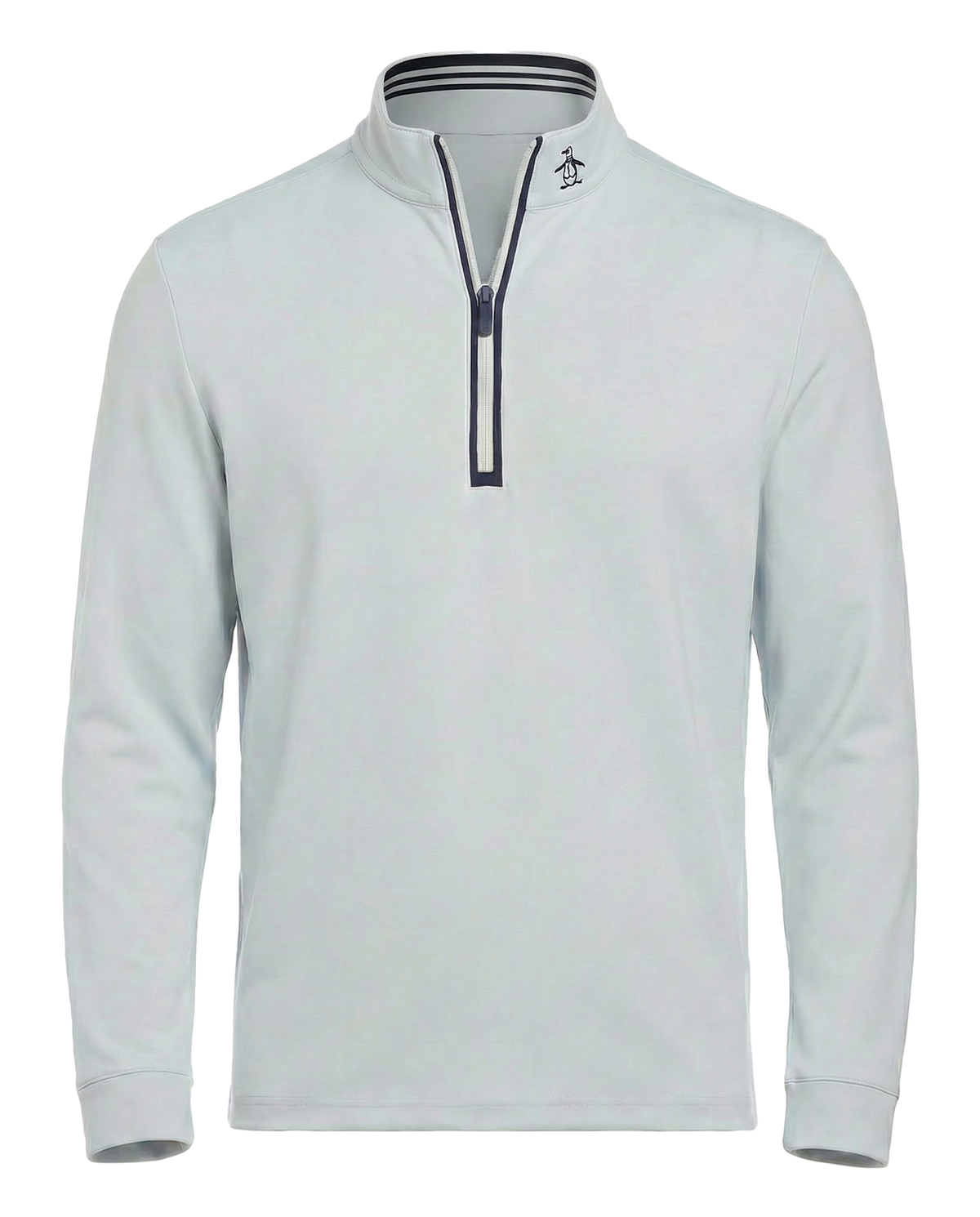 Penguin Golf Ogksa049 Clubhouse Long Sleeve Mock Pullover - Pearl Blue