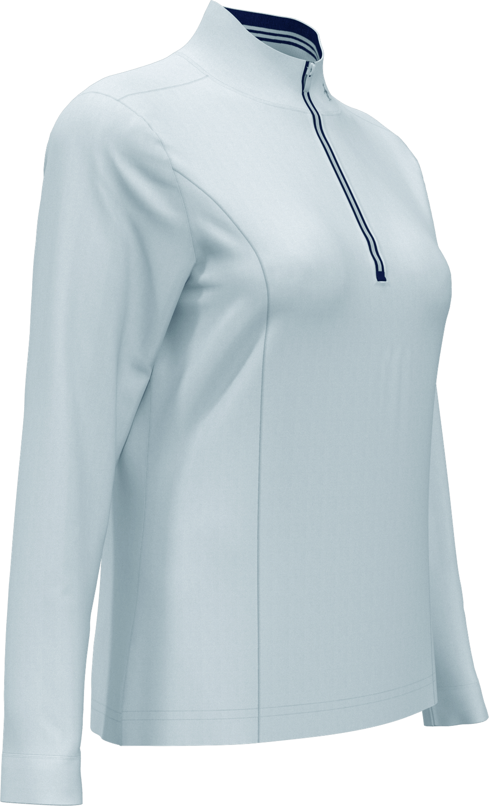 Penguin Golf Ogksb222 Women’s Long Sleeve Clubhouse Mock Pullover - Pearl Blue