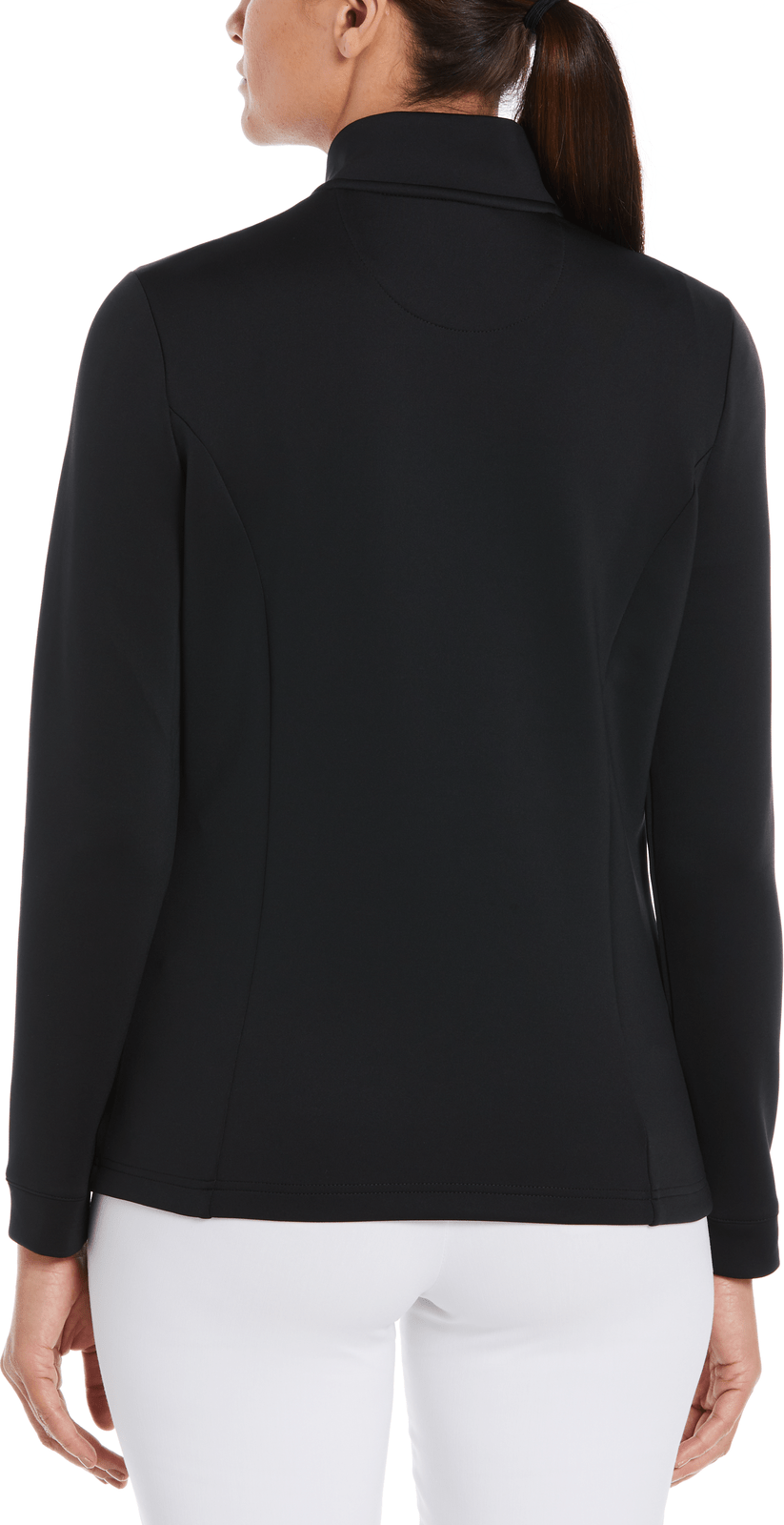 Penguin Golf Ogksb222 Women’s Long Sleeve Clubhouse Mock Pullover - Caviar