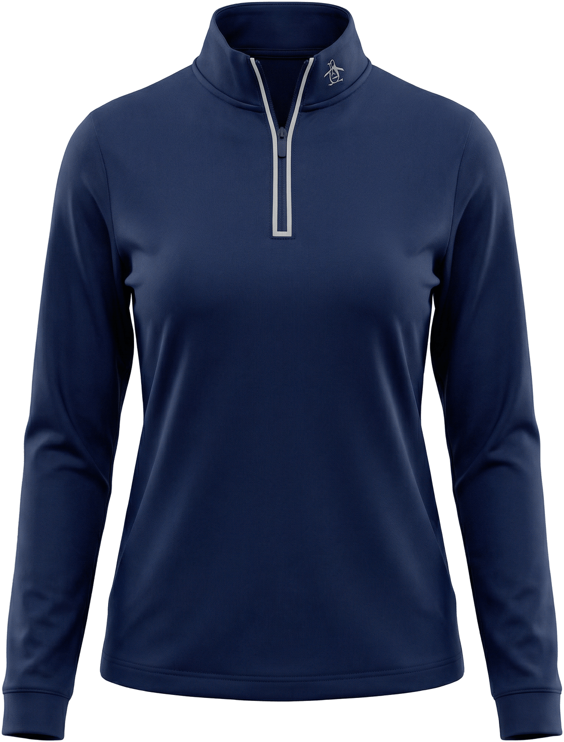 Penguin Golf Ogksb222 Women’s Long Sleeve Clubhouse Mock Pullover - Black Iris