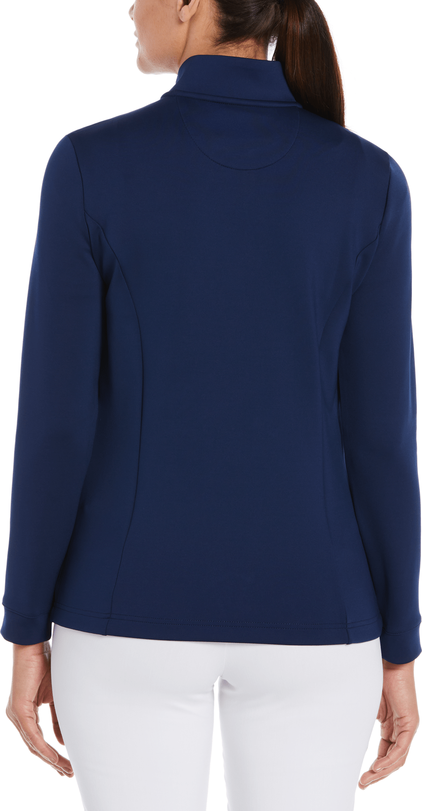 Penguin Golf Ogksb222 Women’s Long Sleeve Clubhouse Mock Pullover - Black Iris
