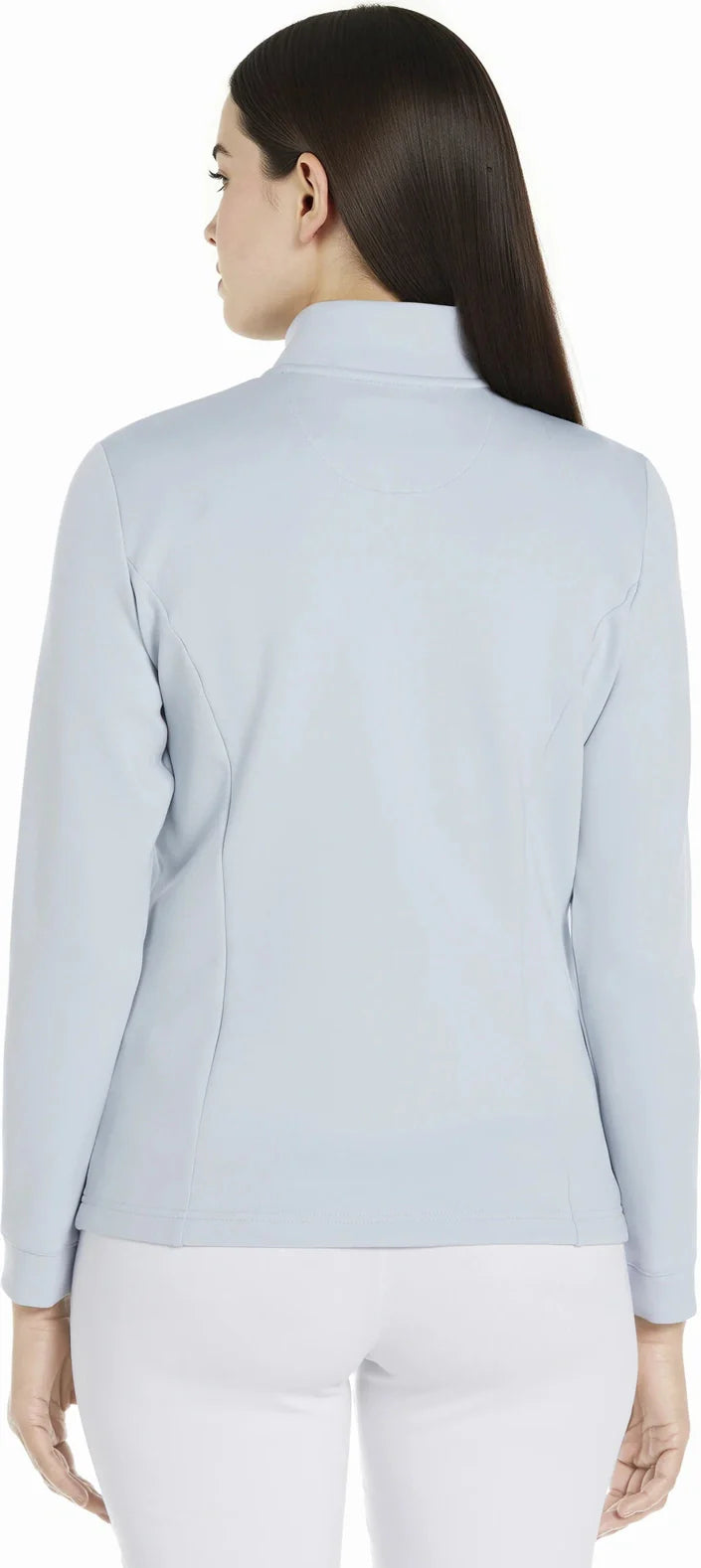 Penguin Golf Ogksb222 Women’s Long Sleeve Clubhouse Mock Pullover - Pearl Blue - Ladies s