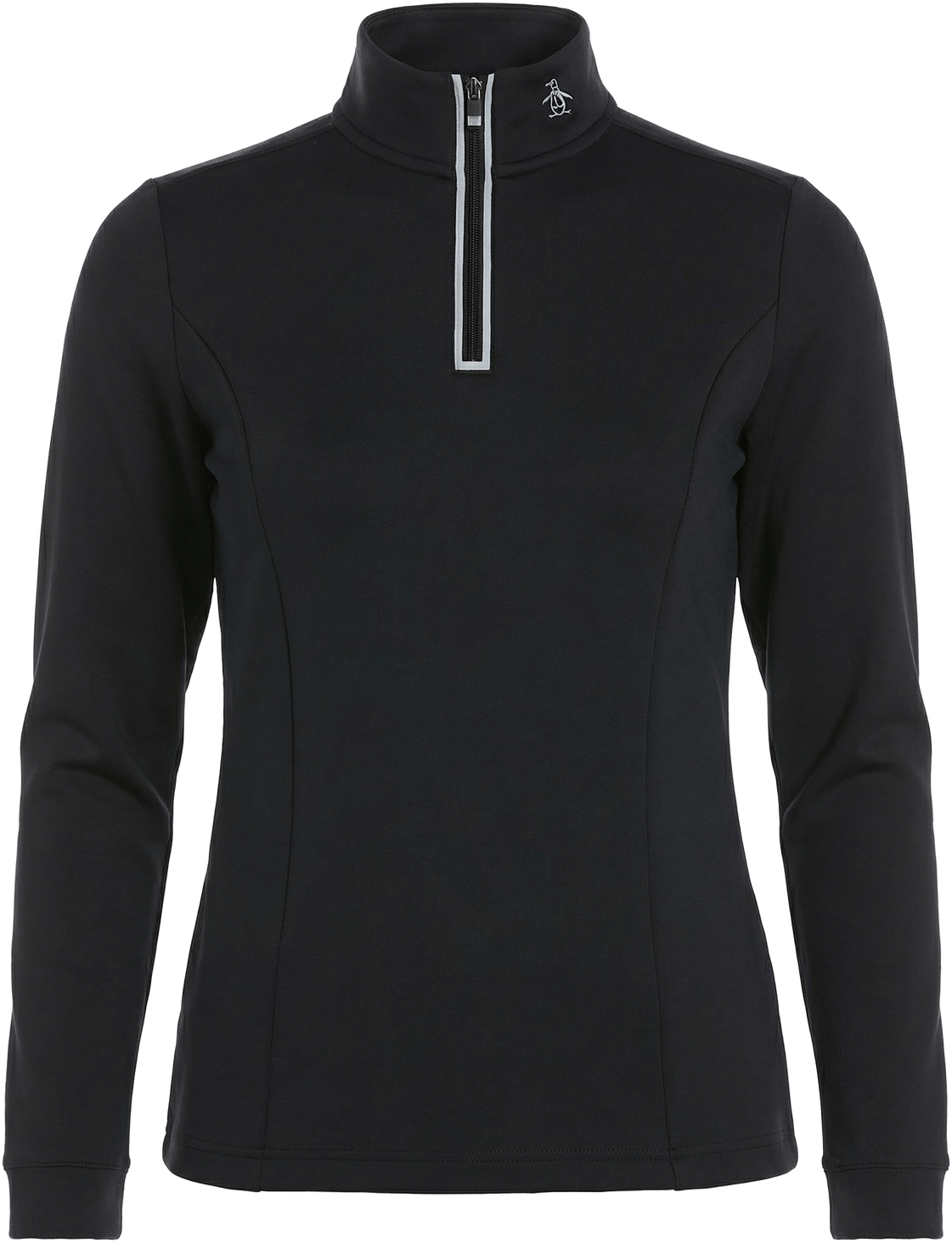Penguin Golf Ogksb222 Women’s Long Sleeve Clubhouse Mock Pullover - Caviar