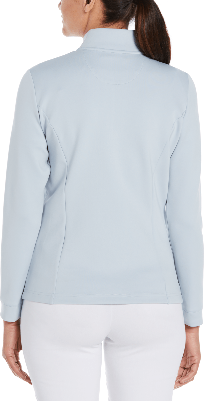 Penguin Golf Ogksb222 Women’s Long Sleeve Clubhouse Mock Pullover - Pearl Blue