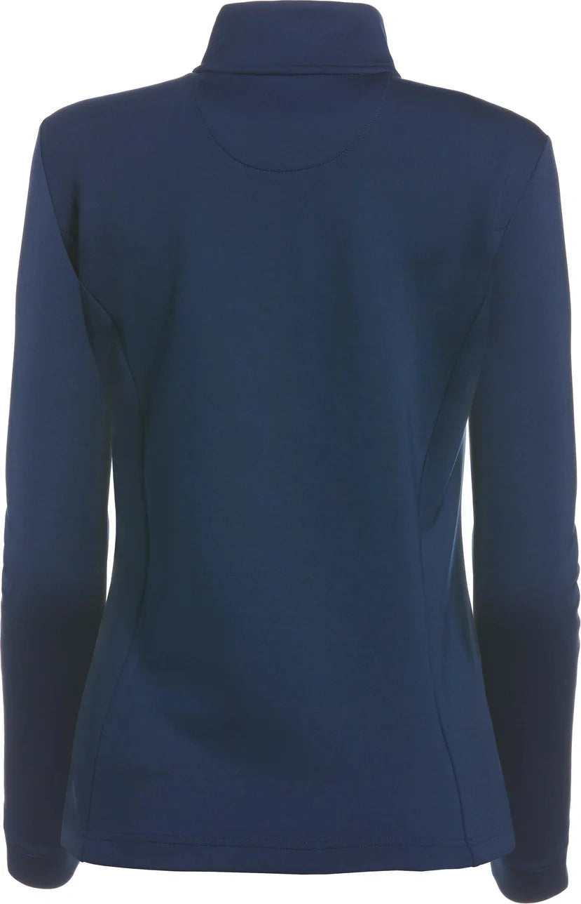 Penguin Golf Ogksb222 Women’s Long Sleeve Clubhouse Mock Pullover - Black Iris