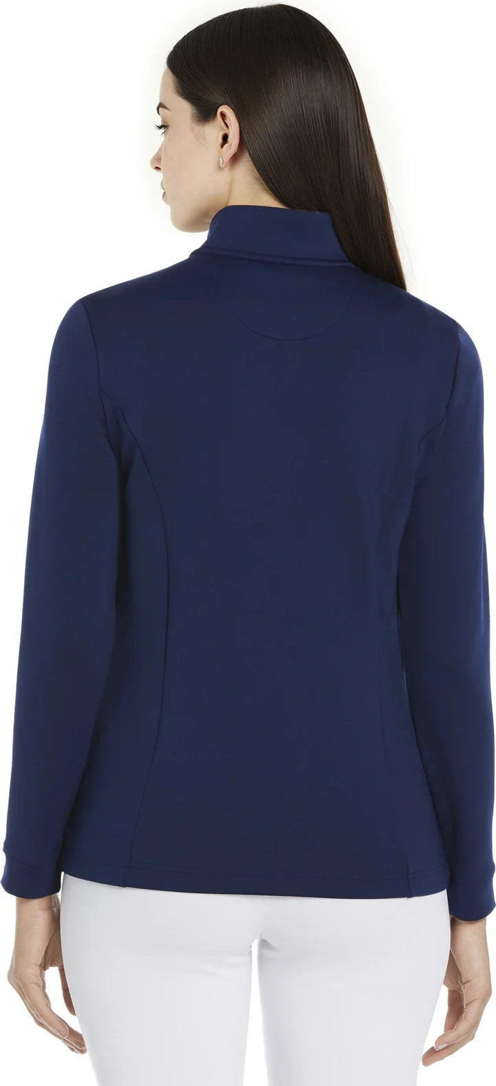 Penguin Golf Ogksb222 Women’s Long Sleeve Clubhouse Mock Pullover - Black Iris - Ladies s