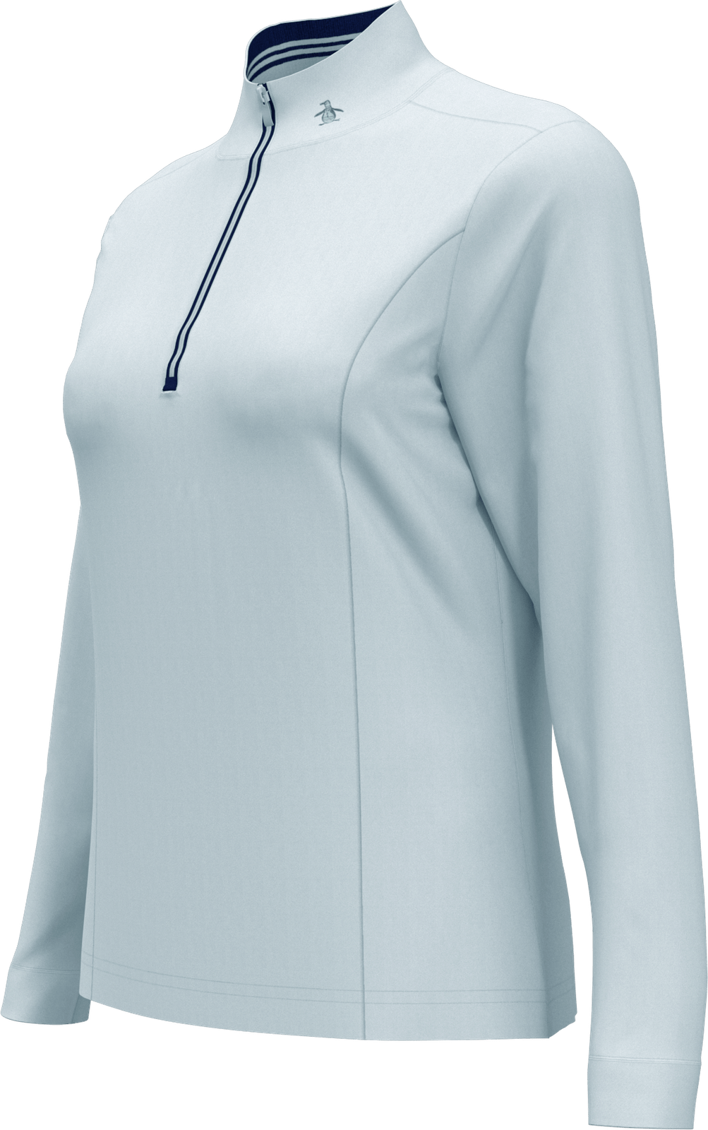 Penguin Golf Ogksb222 Women’s Long Sleeve Clubhouse Mock Pullover - Pearl Blue