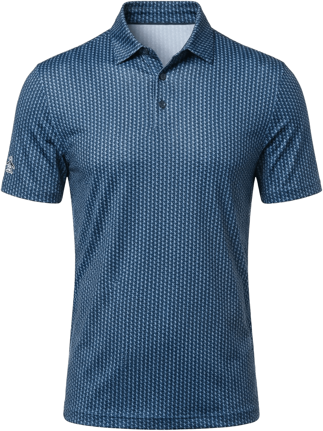 Penguin Golf Ogksc0f0 Allover Pete Print Polo Shirt - Black Iris