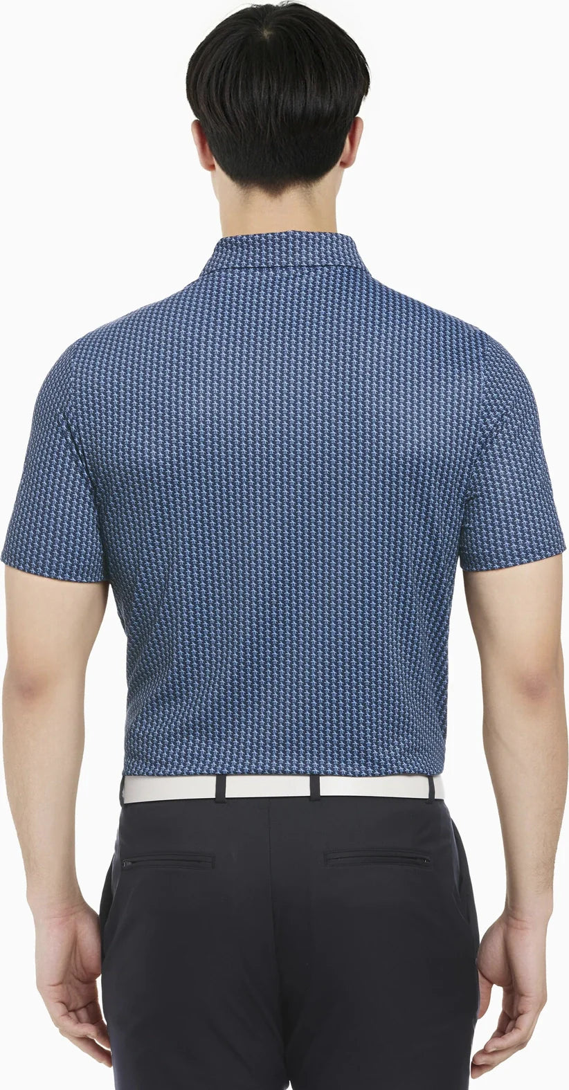 Penguin Golf Ogksc0f0 Allover Pete Print Polo Shirt - Black Iris - Adult Xs