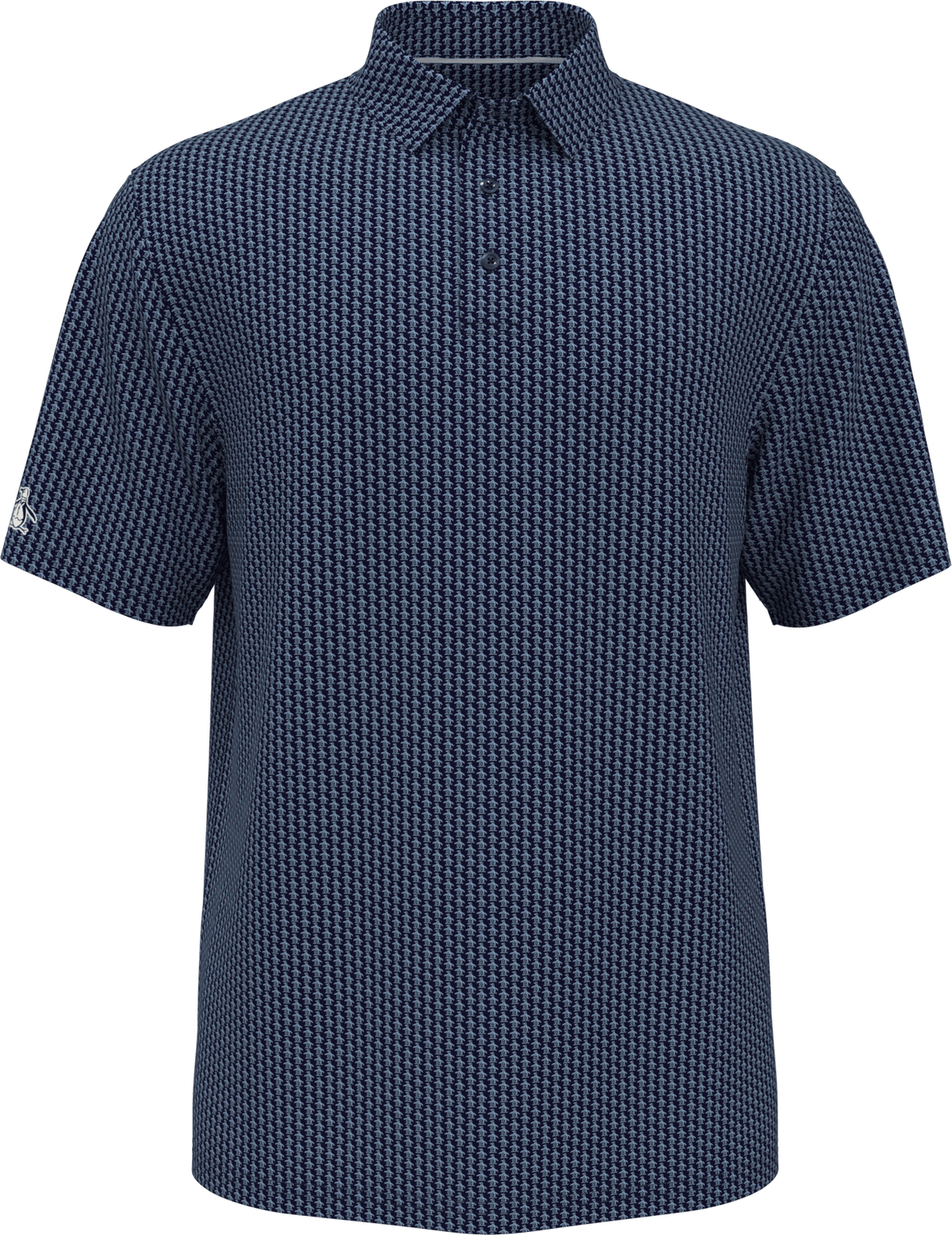 Penguin Golf Ogksc0f0 Allover Pete Print Polo Shirt - Black Iris