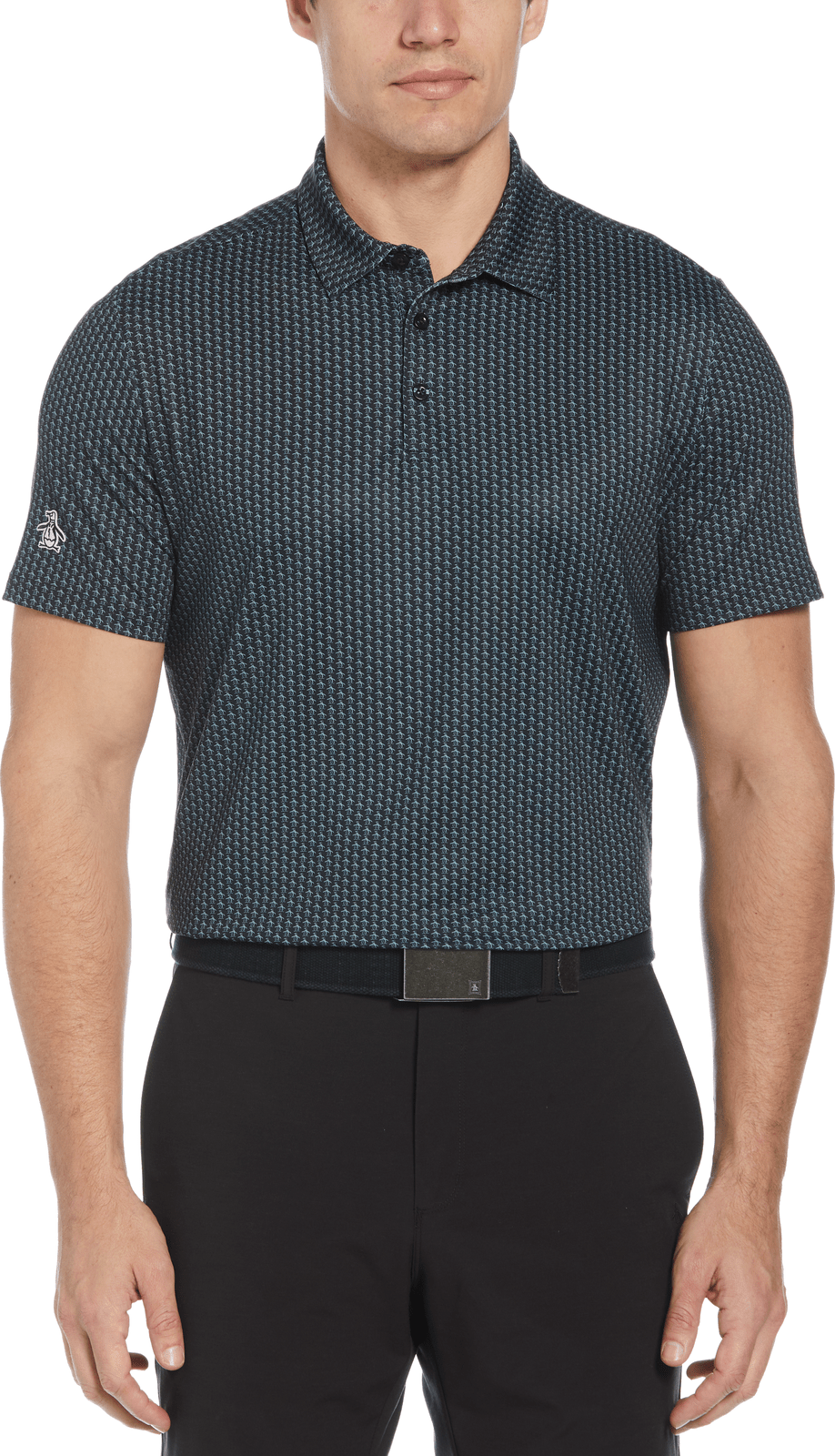 Penguin Golf Ogksc0f0 Allover Pete Print Polo Shirt - Caviar