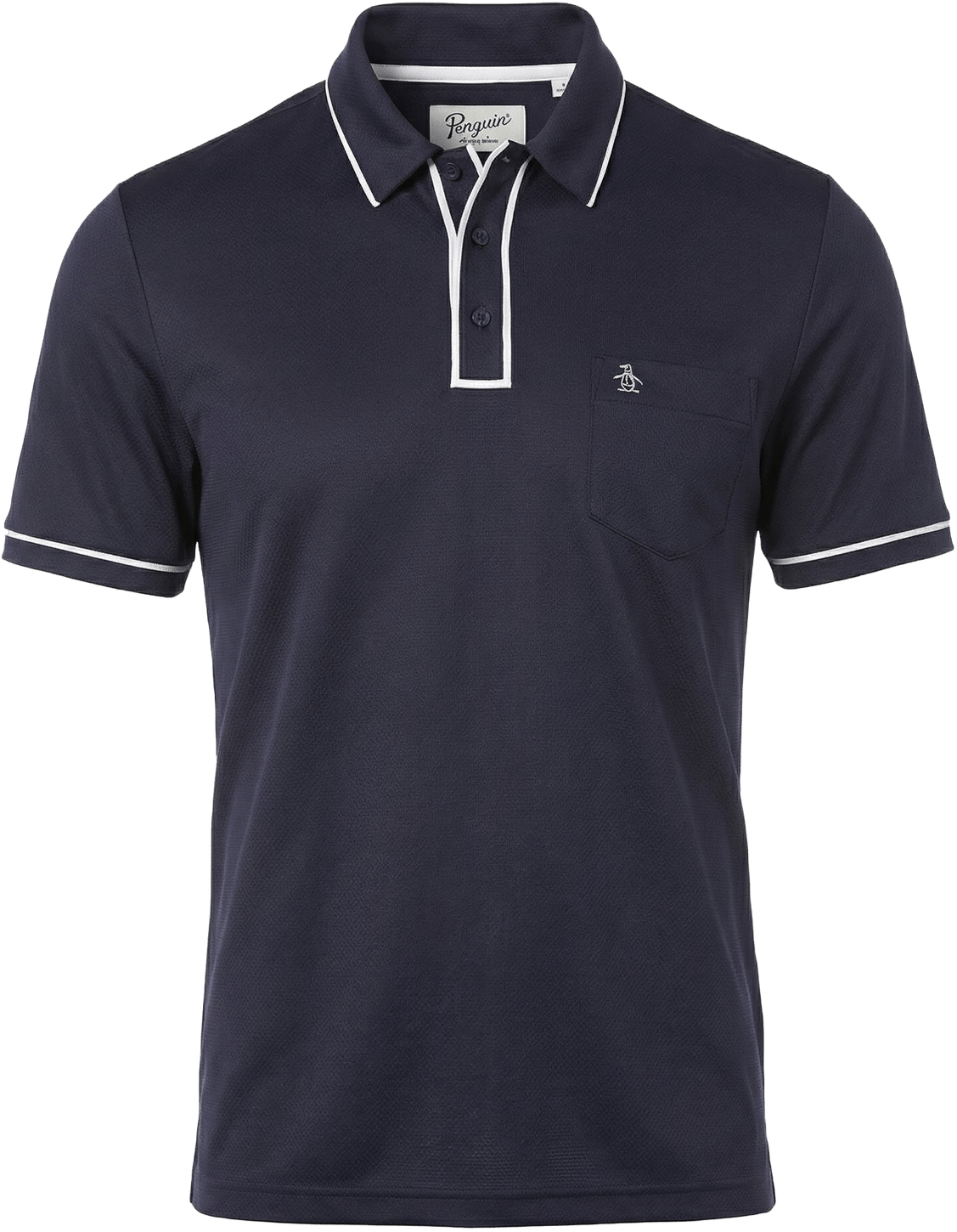 Penguin Golf Ogkse002 Technical Earl Short Sleeve Polo Shirt - Black Iris