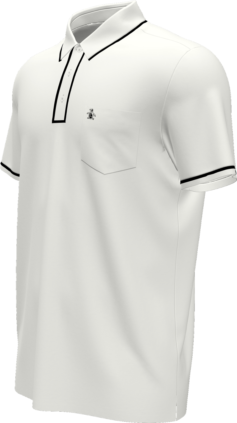 Penguin Golf Ogkse002 Technical Earl Short Sleeve Polo Shirt - Bright White